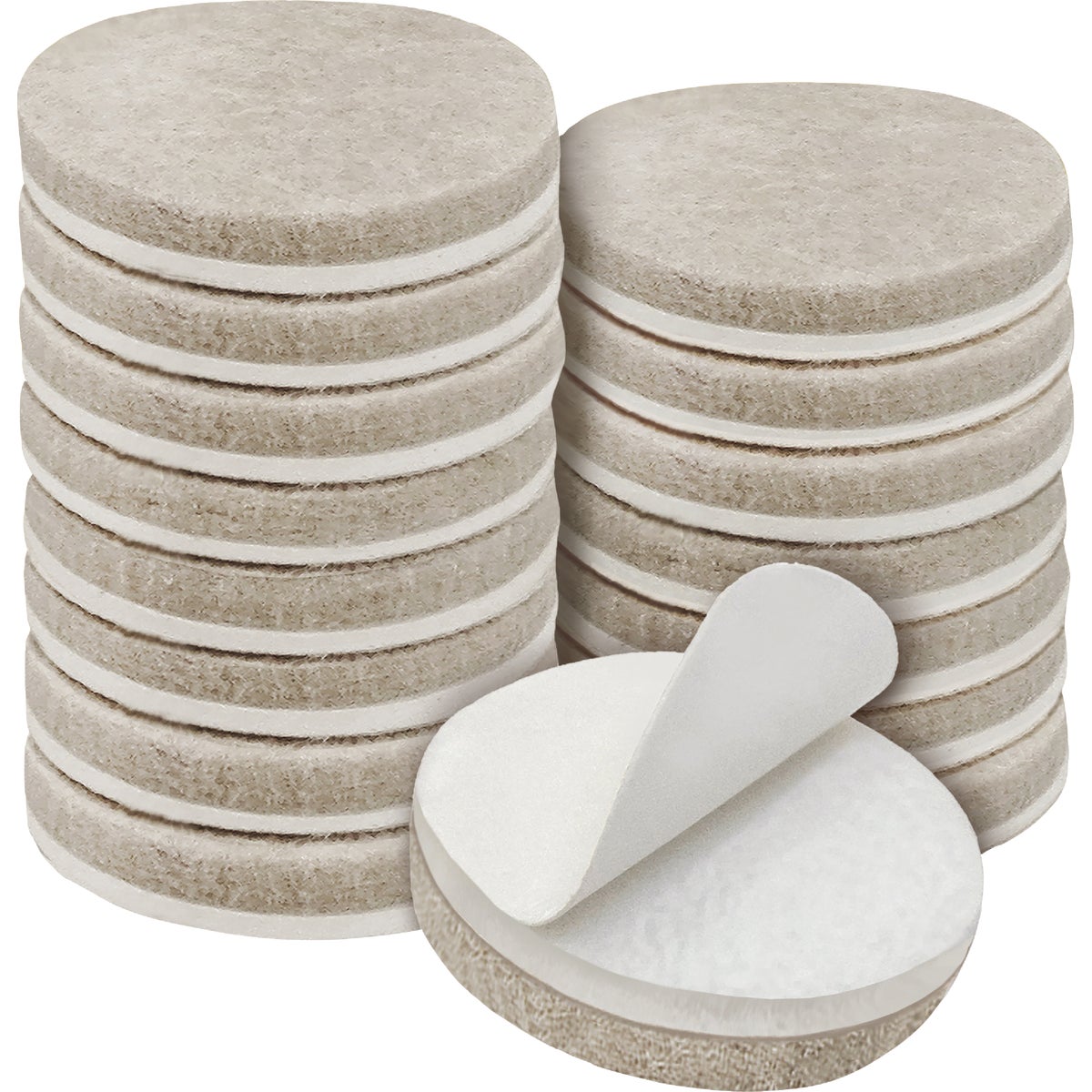 Super Sliders 1-1/2 In. Round Beige Felt Furniture Pads (16-Piece) Image 8