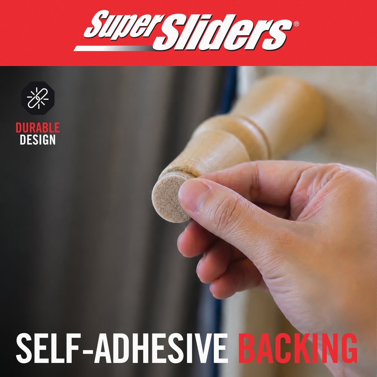 Super Sliders 1-1/2 In. Round Beige Felt Furniture Pads (16-Piece) Image 3
