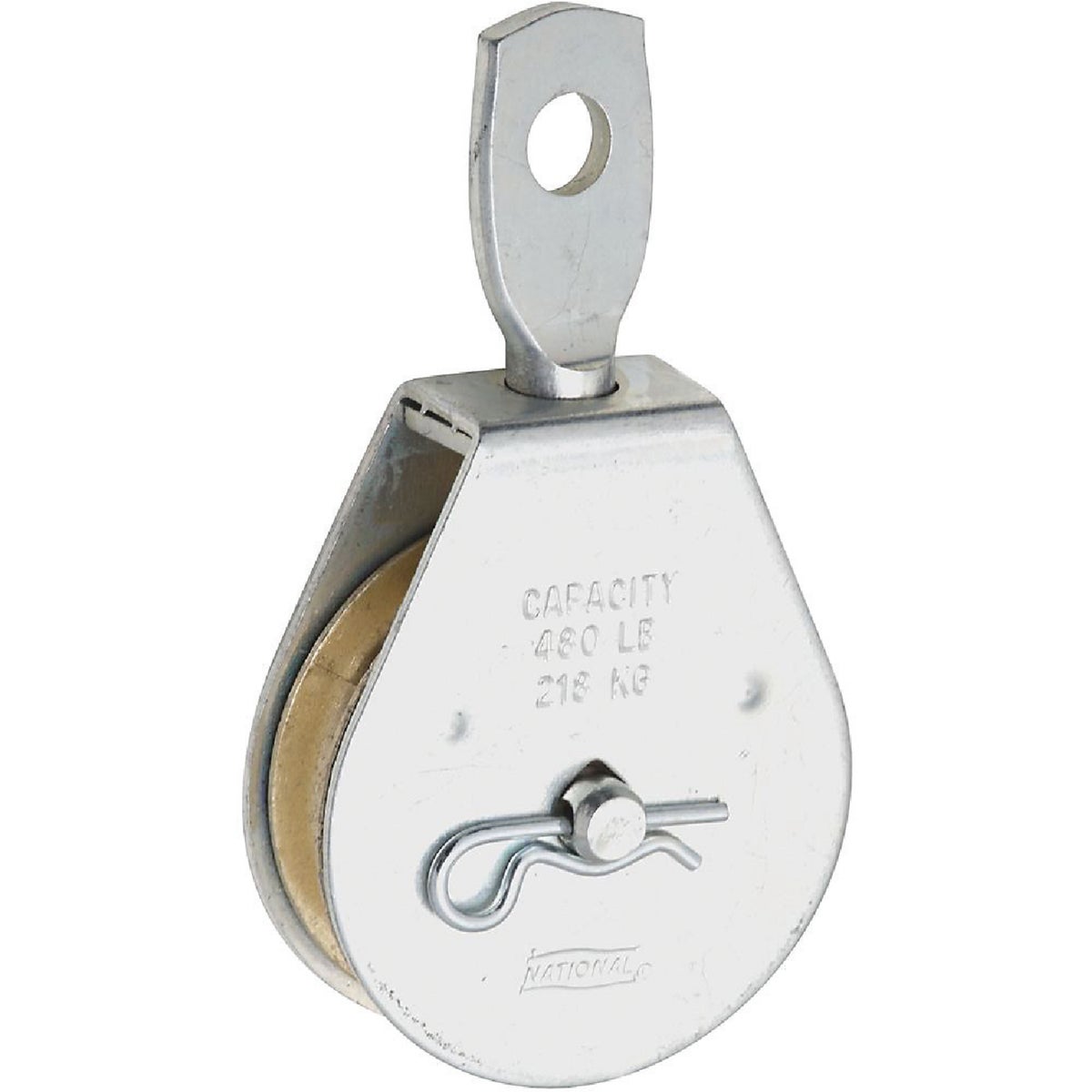 National Hardware 2 In. O.D. Single Swivel Eye Steel Rope Pulley