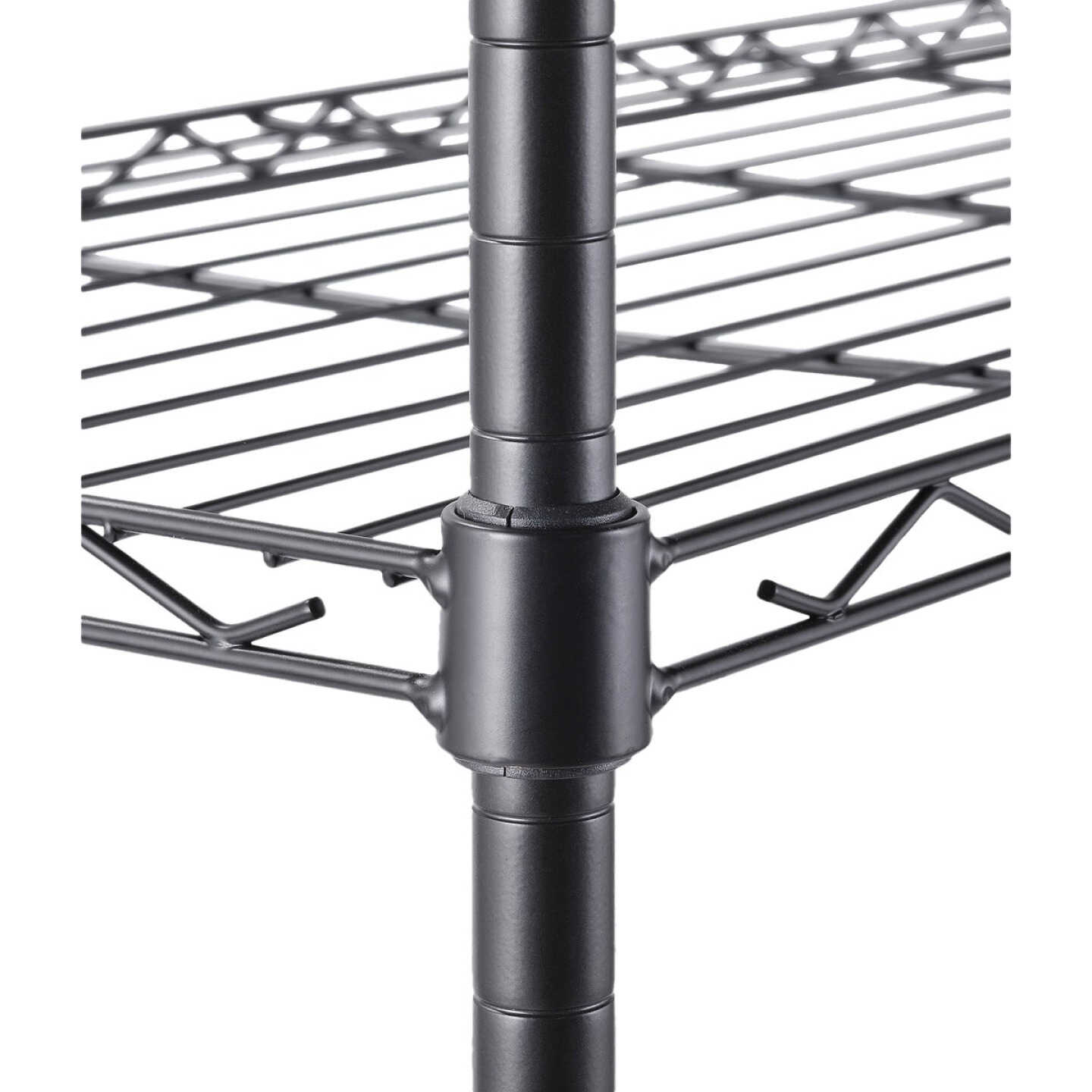 Muscle Rack 24 In. x 14 In. x 30 In. 3-Tier Black Wire Shelving Unit Image 4