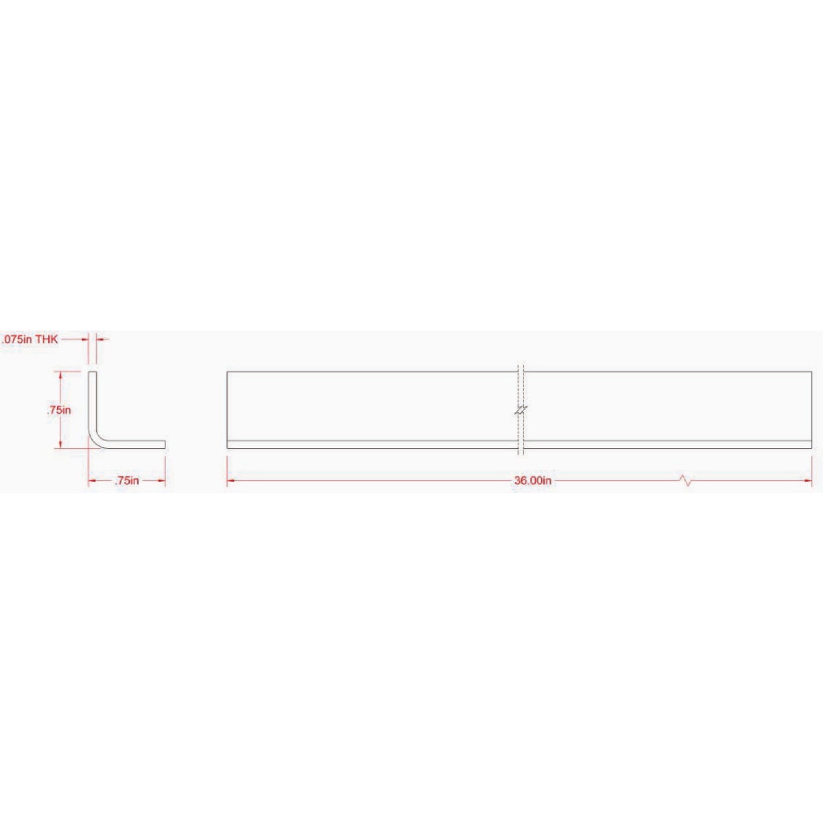 Hillman SteelWorks 3/4 In. x 3/4 In. x 3 Ft. 14 ga Zinc-Plated Angle Image 2