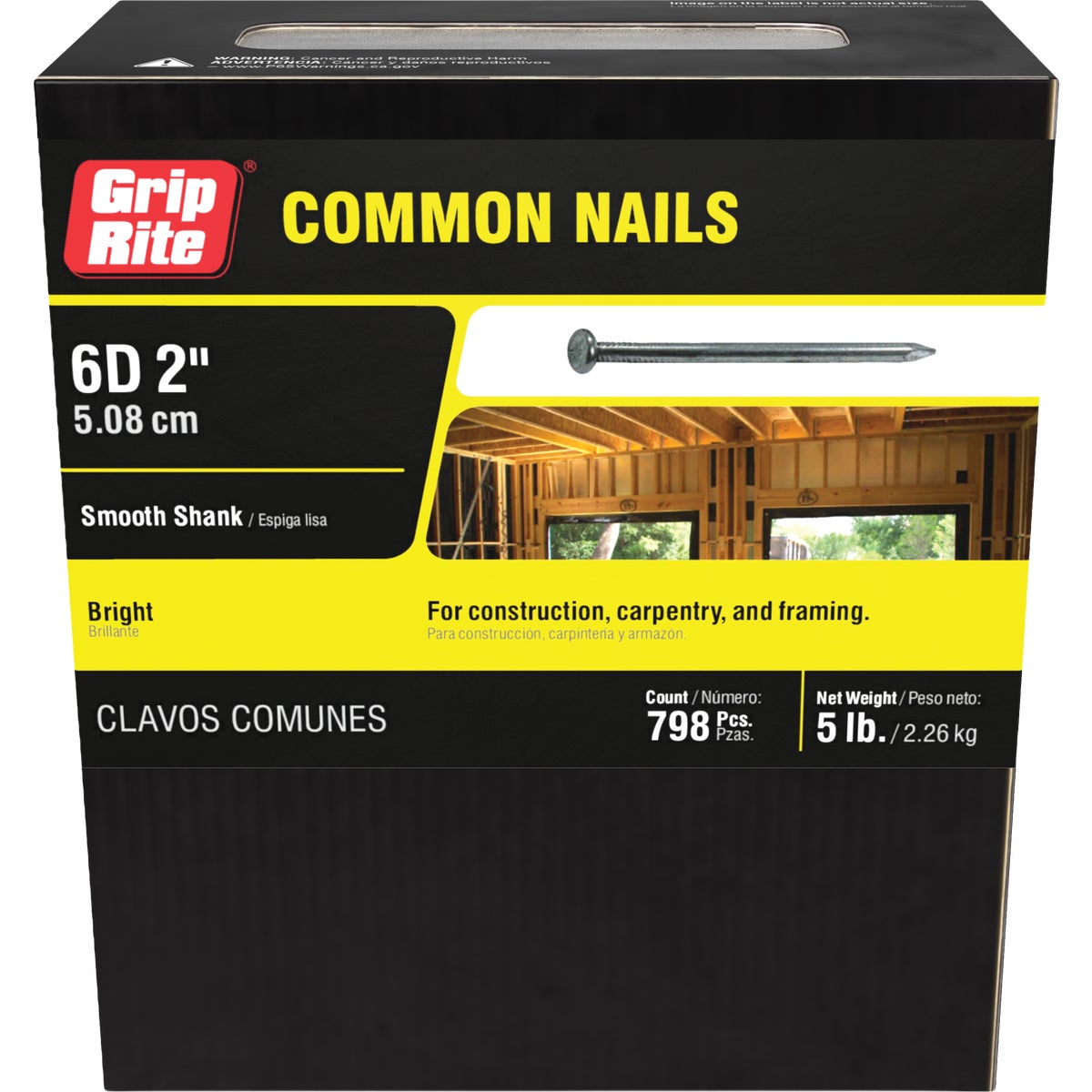 Grip-Rite 2 In. x 11-1/2 ga x 6d Bright Common Nails (835-Count) Image 2