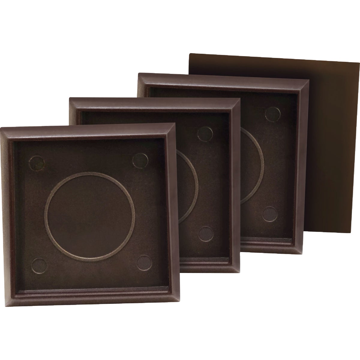 Super Sliders 2 In. Brown Square Furniture Leg Cup (4-Pack) Image 6