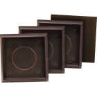 Super Sliders 2 In. Brown Square Furniture Leg Cup (4-Pack) Image 6