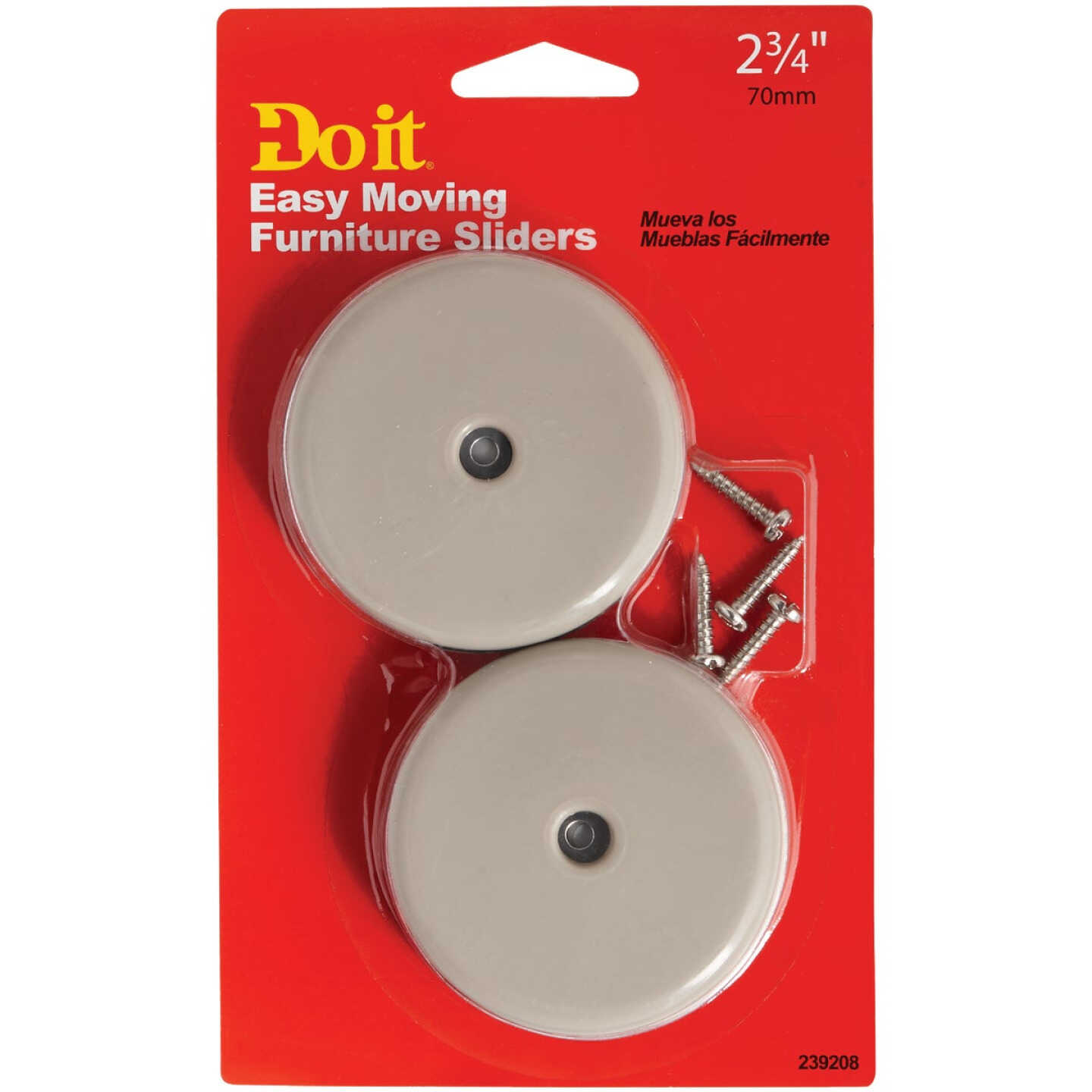 Do it 2-3/4 In. Round Adhesive or Screw on Furniture Glide (4-Pack) Image 2