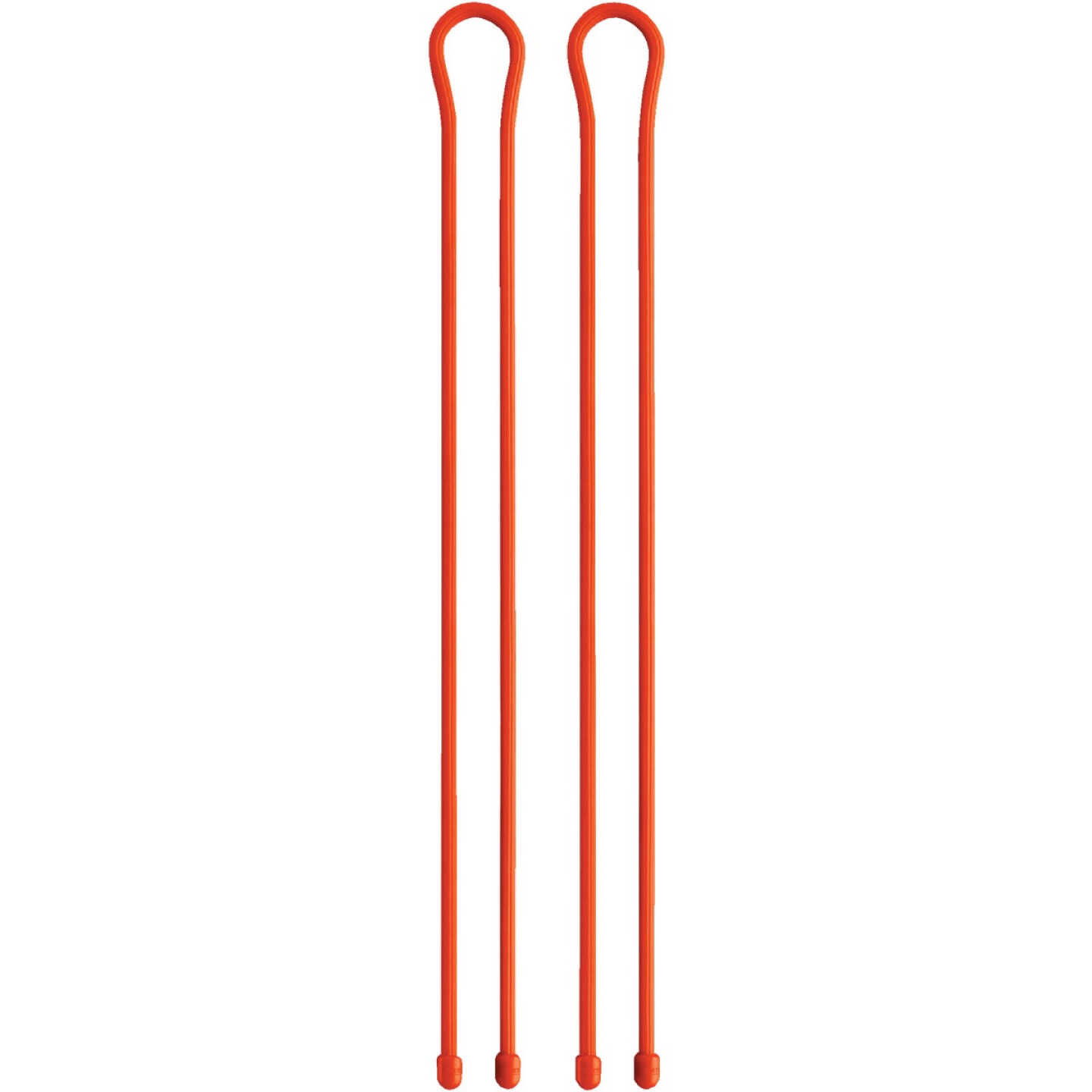 Gear Tie 32 In. Reusable Rubber Twist Tie - Bright Orange (2-Pack) Image 3