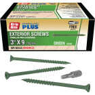 Grip-Rite PrimeGuard Plus 3 In. x 9 ga Star Drive Green Self-Drilling Exterior Screw (1 Lb.) Image 1