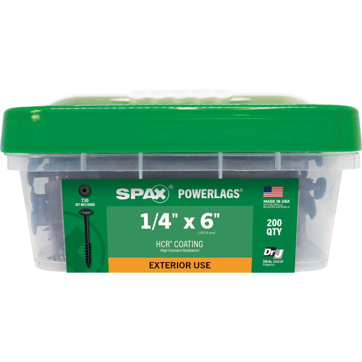 SPAX PowerLags 1/4 In. x 6 In. T30 Washer Head HCR (Exterior Rated) Lag Screw (200-Count) Image 6