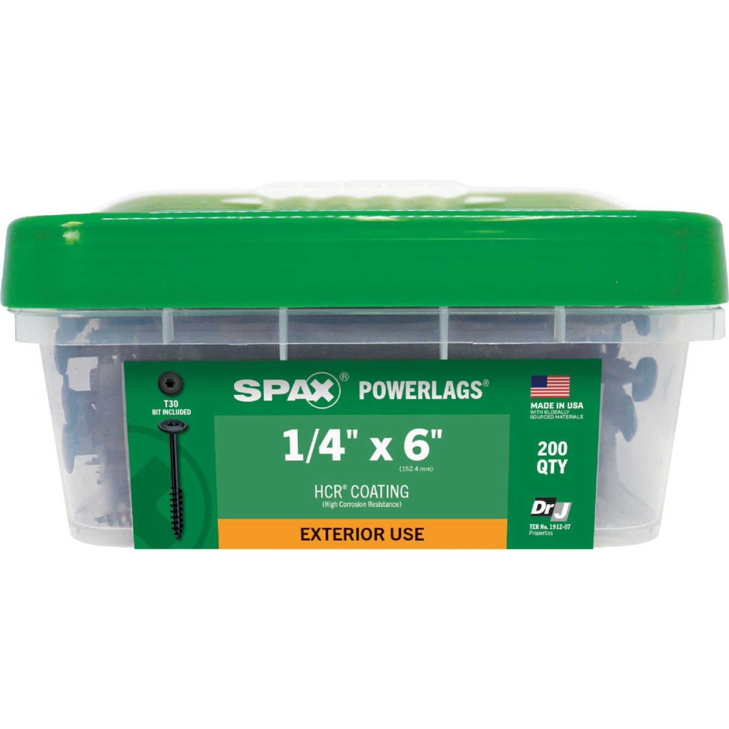 SPAX PowerLags 1/4 In. x 6 In. T30 Washer Head HCR (Exterior Rated) Lag Screw (200-Count) Image 6