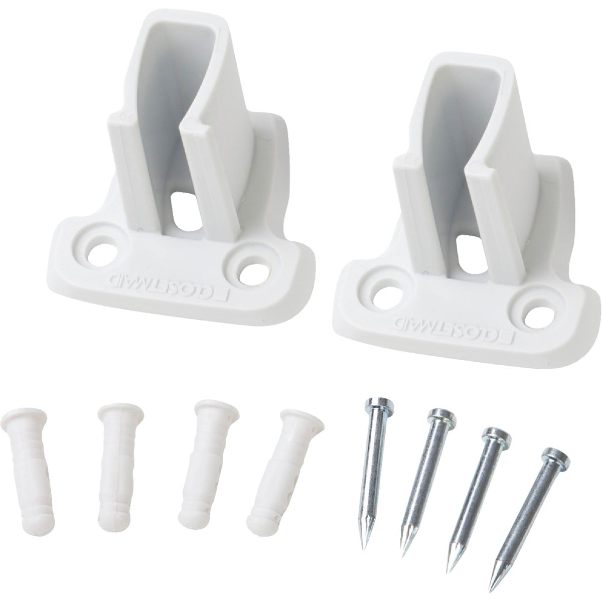 ClosetMaid SuperSlide White Resin Wire Shelf End Bracket (12-Pack) Image 1