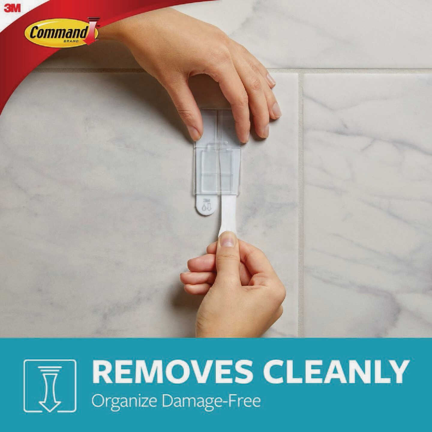 Command Adhesive Soap Dish, Satin Nickel, 2 Medium Water-Resistant Strips Image 5