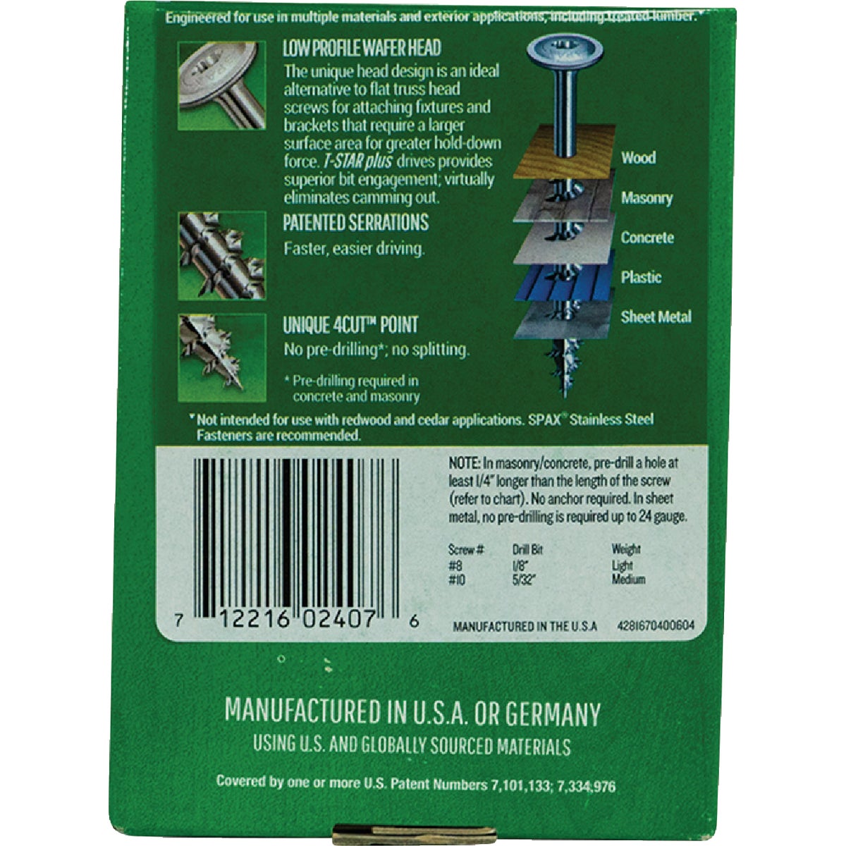 SPAX #8 x 2-1/2 In. T20 Plus Wafer Head HCR-X (Exterior Rated) Wood Screw (120-Count) Image 5