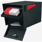 Mail Boss Mail Manager Black Steel Locking Security Post Mount Mailbox Image 2