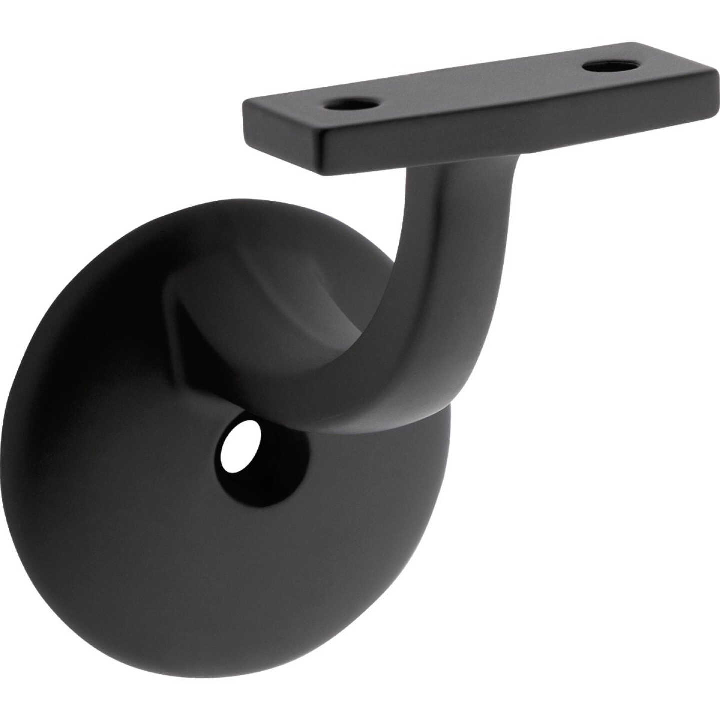 National Hardware Matte Black 1-Piece Handrail Bracket (Bag) Image 1