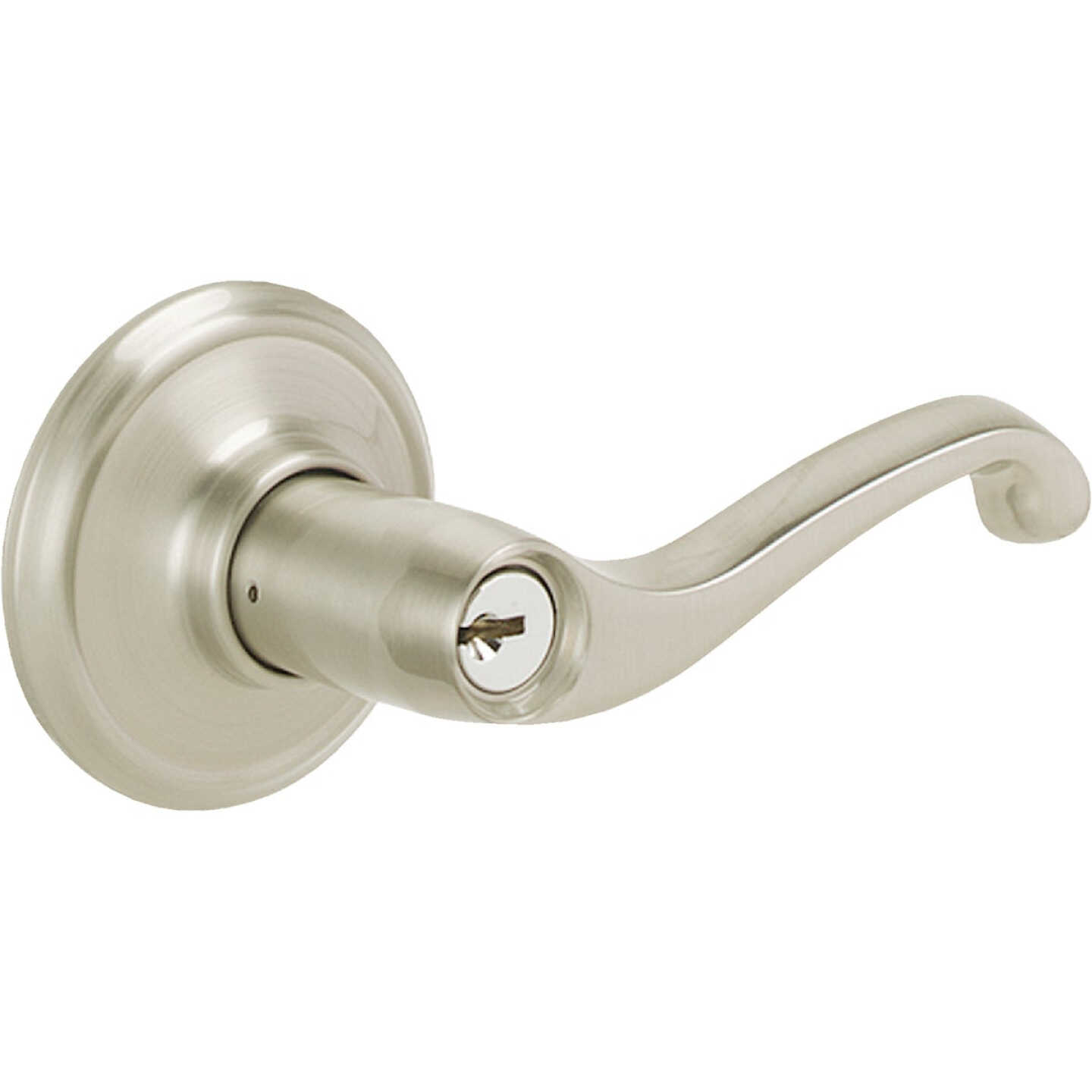 Schlage Flair Satin Nickel Entry Door Lever Image 1