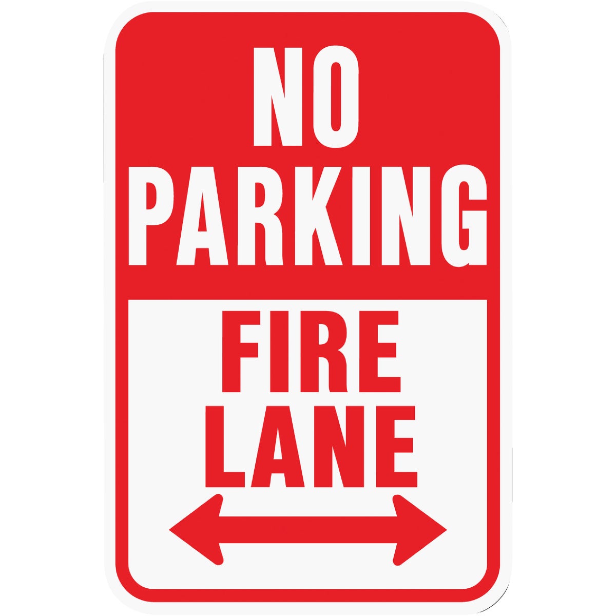 Hy-Ko Heavy-Duty Aluminum Sign, No Parking Fire Lane Image 1