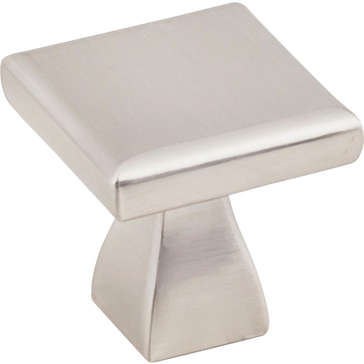 KasaWare 1 In. Diameter Satin Nickel Flared Foot Square Knob (4-Pack)