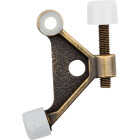 National Hardware Antique Brass Zinc Hinge Pin Door Stop Image 1