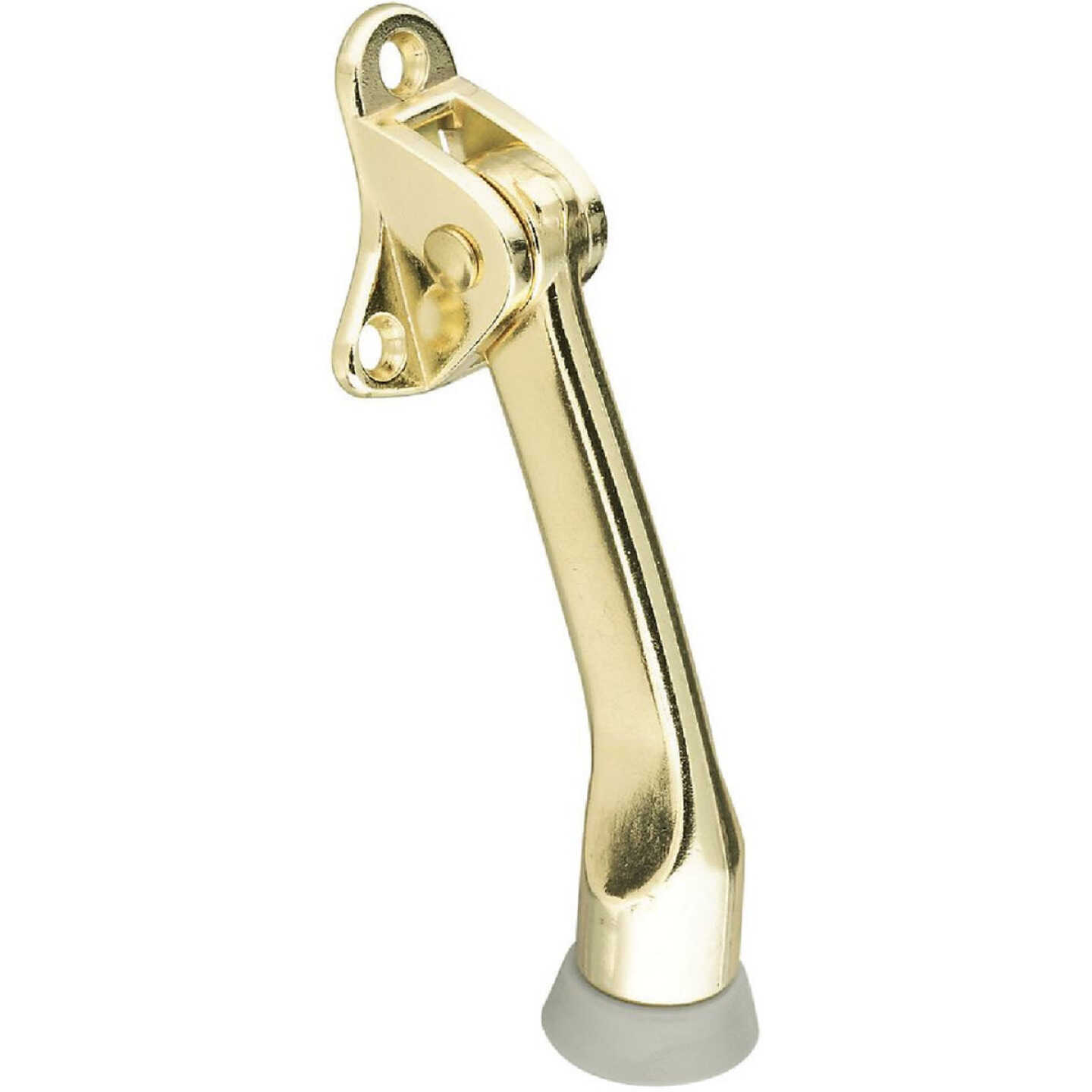 National Hardware 4 In. Brass Kickdown Door Holder Image 1