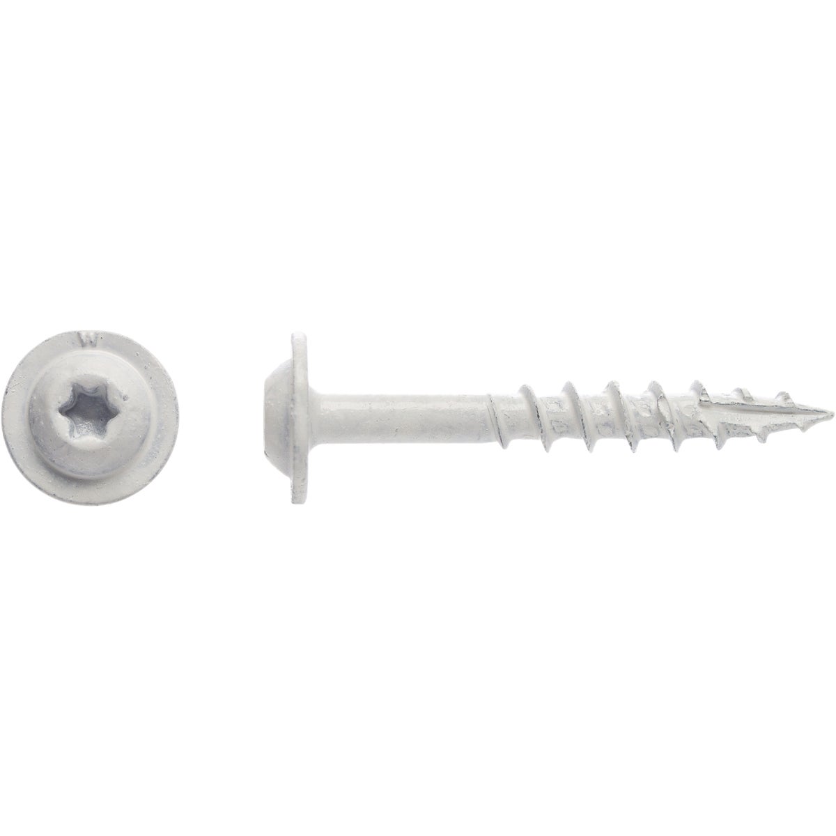Big Timber #7 x 1-1/4 In. Star Drive Weather Stripping White Wood Screw (1 Lb.) Image 2