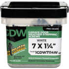 Big Timber #7 x 1-1/4 In. Star Drive Weather Stripping White Wood Screw (1 Lb.) Image 1