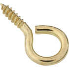 National Hardware #10 Brass Large Screw Eye (4-Count) Image 1