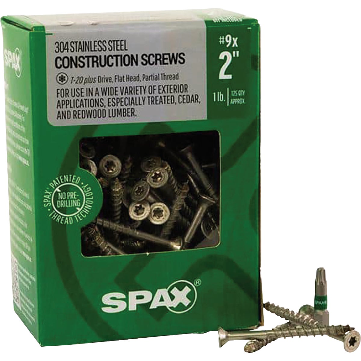 SPAX #9 x 2 In. T20 Plus Flat Head 304 Stainless Steel (Exterior Rated) Wood Screw (125-Count) Image 5