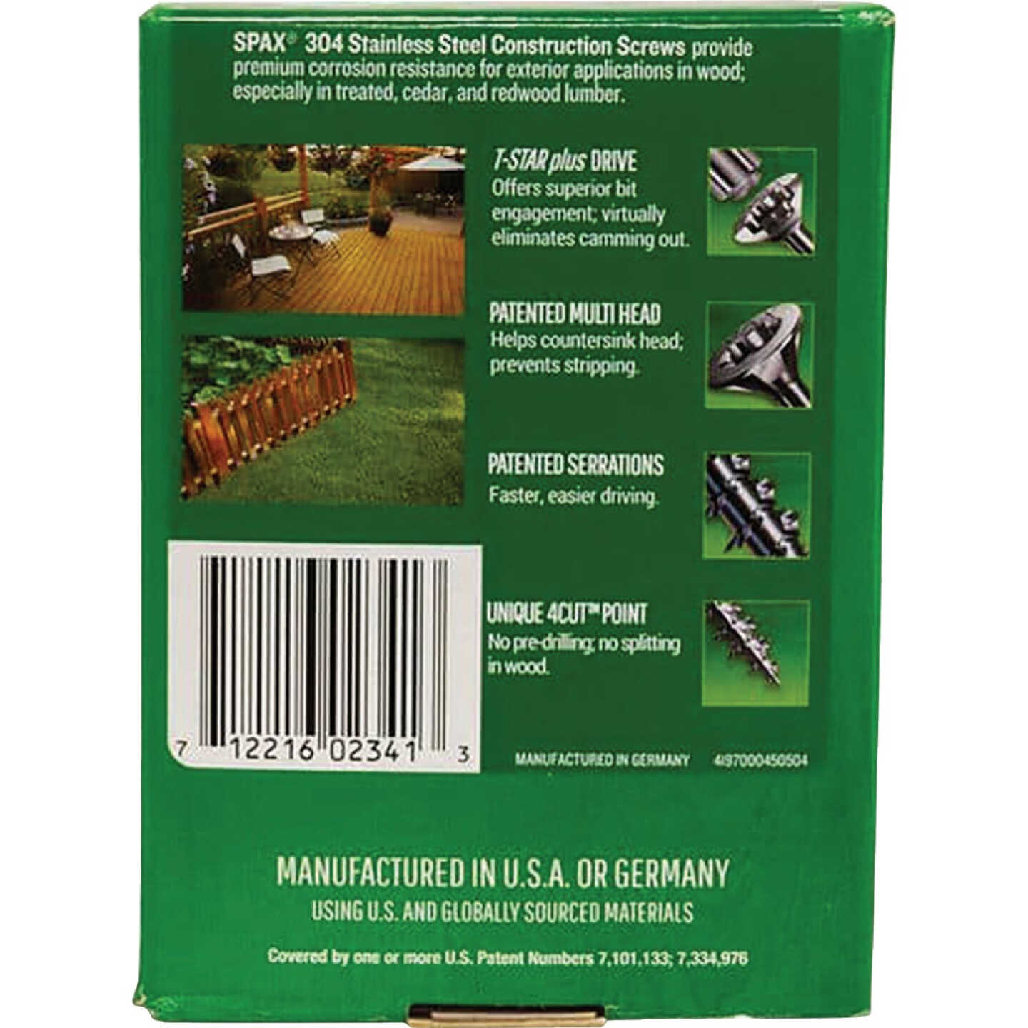 SPAX #9 x 2 In. T20 Plus Flat Head 304 Stainless Steel (Exterior Rated) Wood Screw (125-Count) Image 7