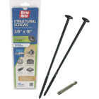 Grip-Rite PrimeGuard Plus 3/8 In. x 10 In. Flat Washer Head Structure Screw (15-Count) Image 1