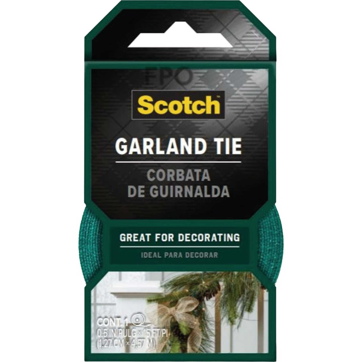 Scotch 0.5 In. x 15 Ft. Green Garland Tie Image 1