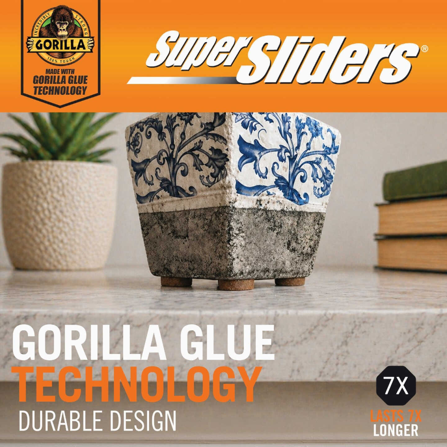 Super Sliders Gorilla Glue 3/4 In. Round Brown Felt Furniture Pads (16-Piece) Image 3
