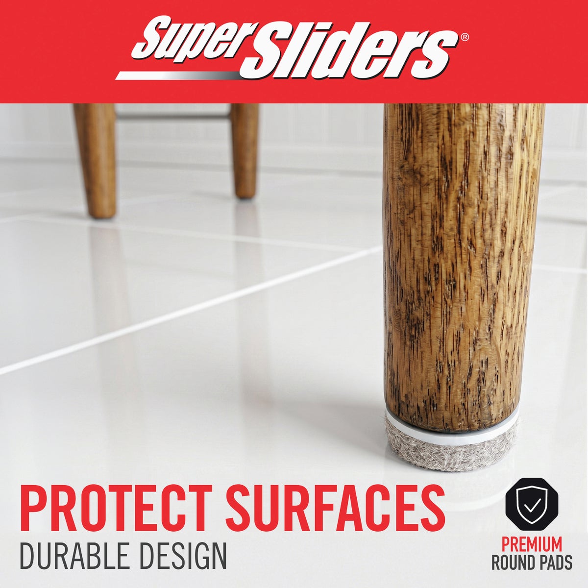 Super Sliders 3/4 In. Round Beige Felt Furniture Pads (20-Piece) Image 5