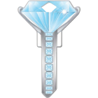 Lucky Line Diamond Design Decorative House Key, KW11 Image 1