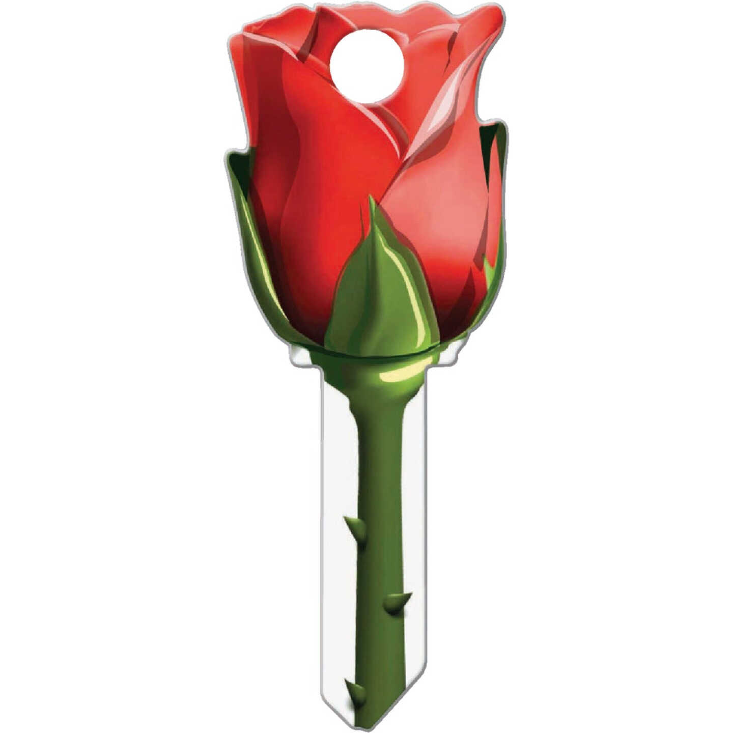 Lucky Line Rose Design Decorative House Key, KW11 Image 1