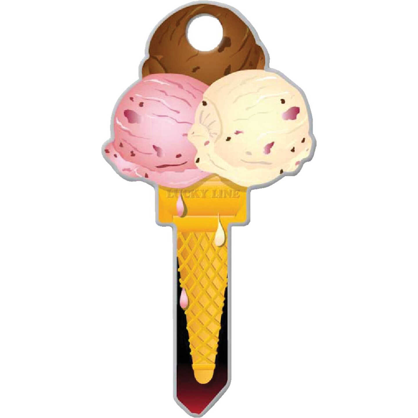 Lucky Line Ice Cream Design Decorative House Key, KW11 Image 1