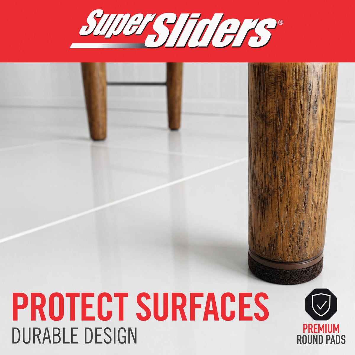 Super Sliders 3/4 In. Round Brown Felt Furniture Pads (20-Piece) Image 5