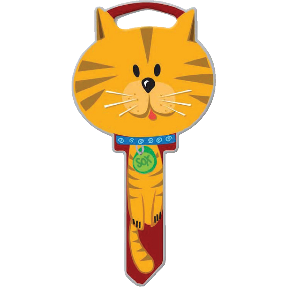 Lucky Line Cat Design Decorative House Key, SC1 