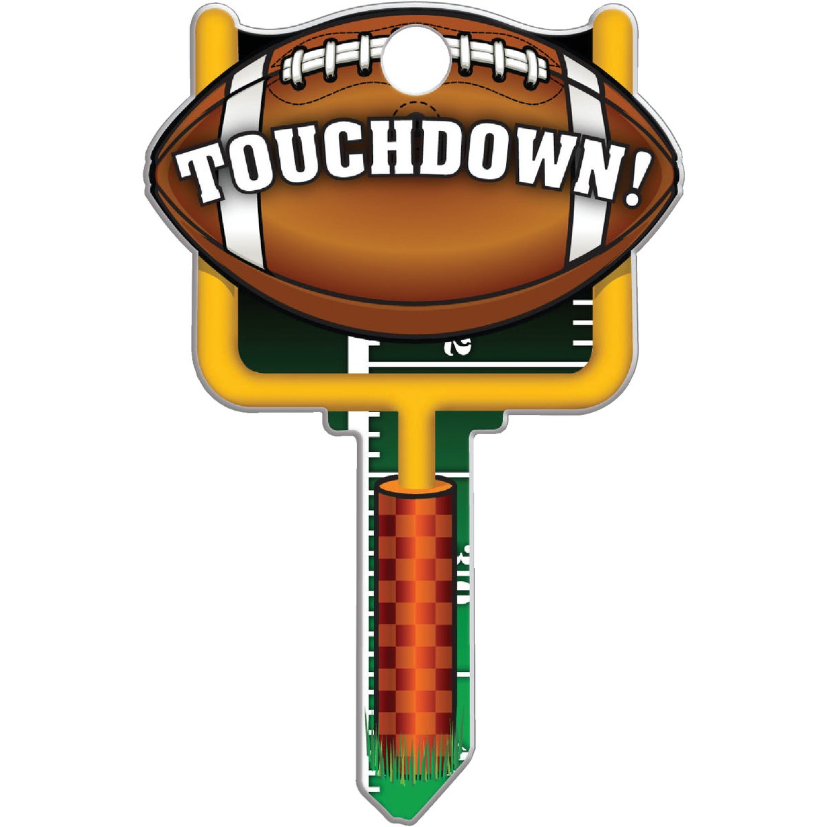 Lucky Line Football Design Decorative House Key, KW11 