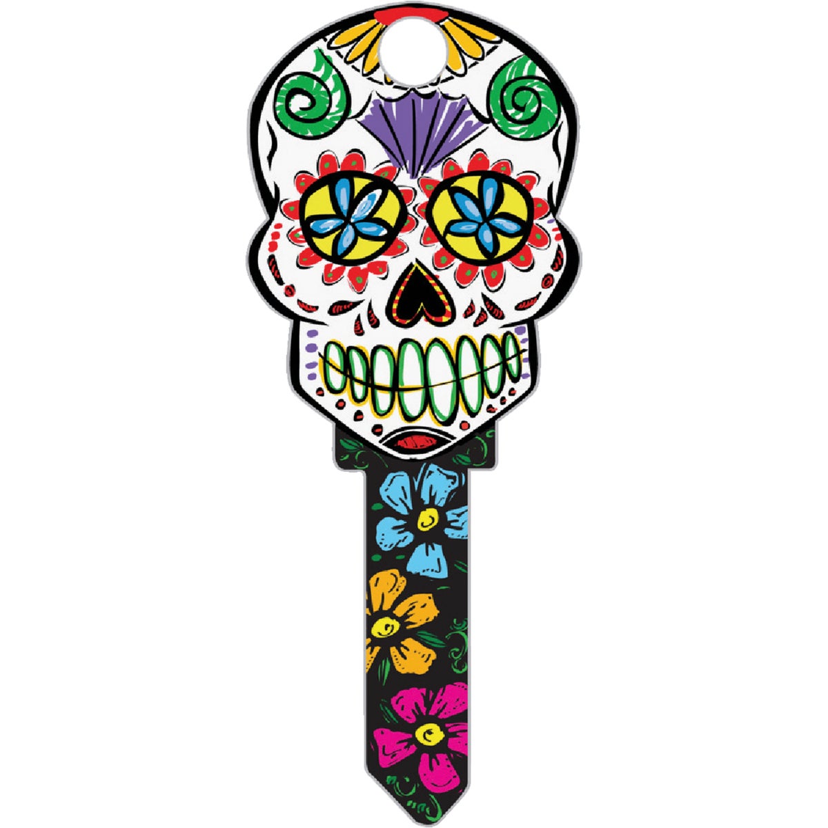 Lucky Line Skull Design Decorative House Key, KW11  Image 1