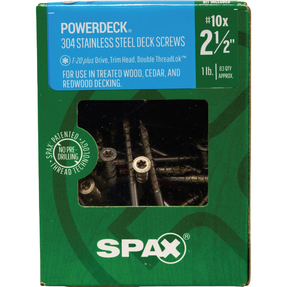 SPAX PowerDeck #10 x 2-1/2 In. T20 Plus Trim Head 304 Stainless Steel (Exterior Rated) Deck Screw (83-Count) Image 6