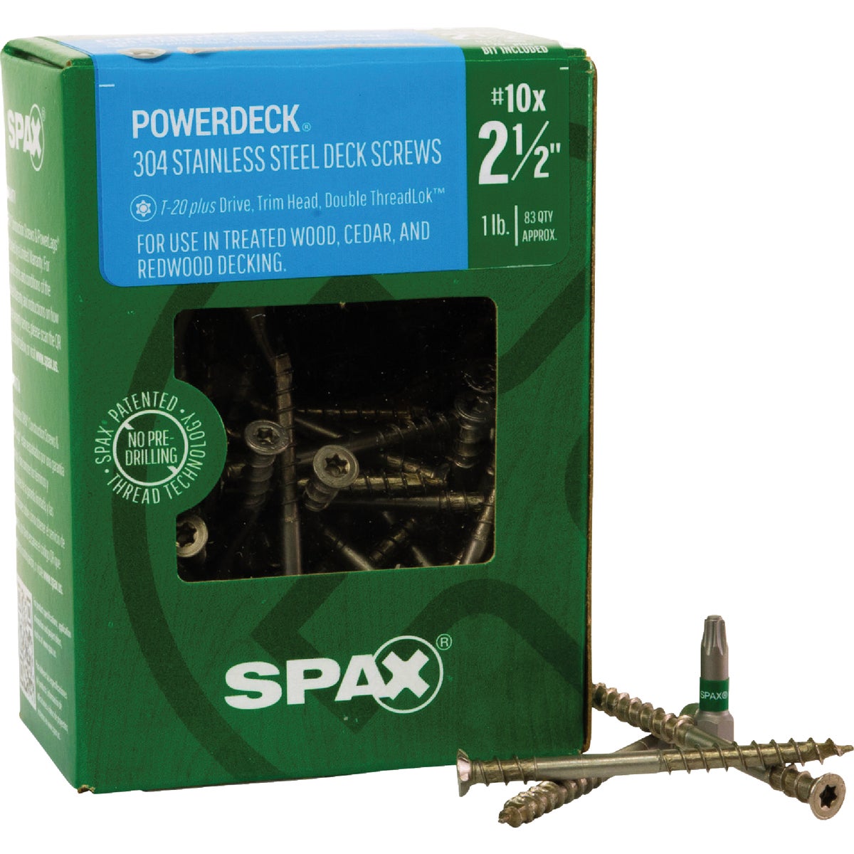 SPAX PowerDeck #10 x 2-1/2 In. T20 Plus Trim Head 304 Stainless Steel (Exterior Rated) Deck Screw (83-Count) Image 5