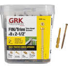 GRK #8 x 2-1/2 In. Star Drive Steel Trim Screw (605-Count) Image 1