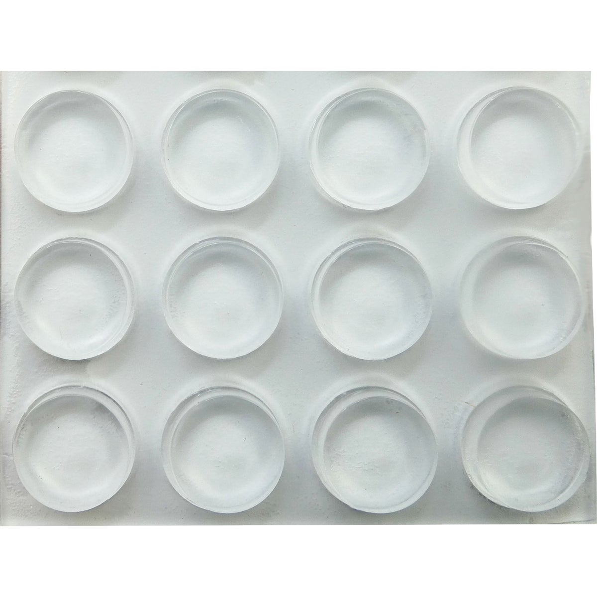 Super Sliders 1/2 In. Clear Round Furniture Wall Bumper (12-Pack) Image 8