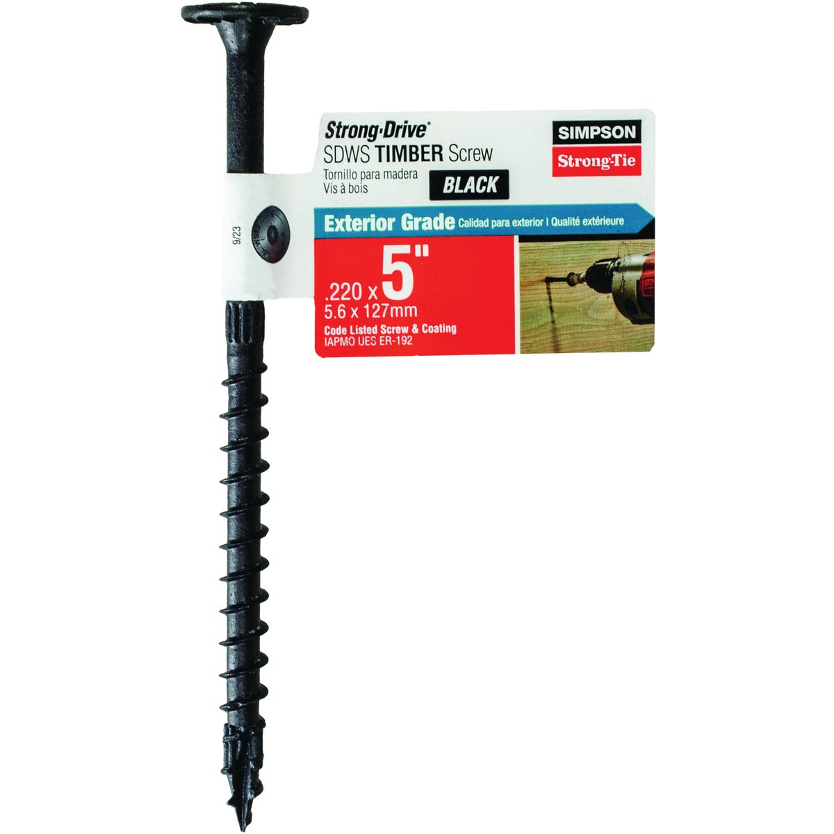 Simpson Strong-Tie Strong-Drive SDWS 0.220 In. x 5 In. T40 Tan Timber (Exterior Grade) Screw (50-Count)