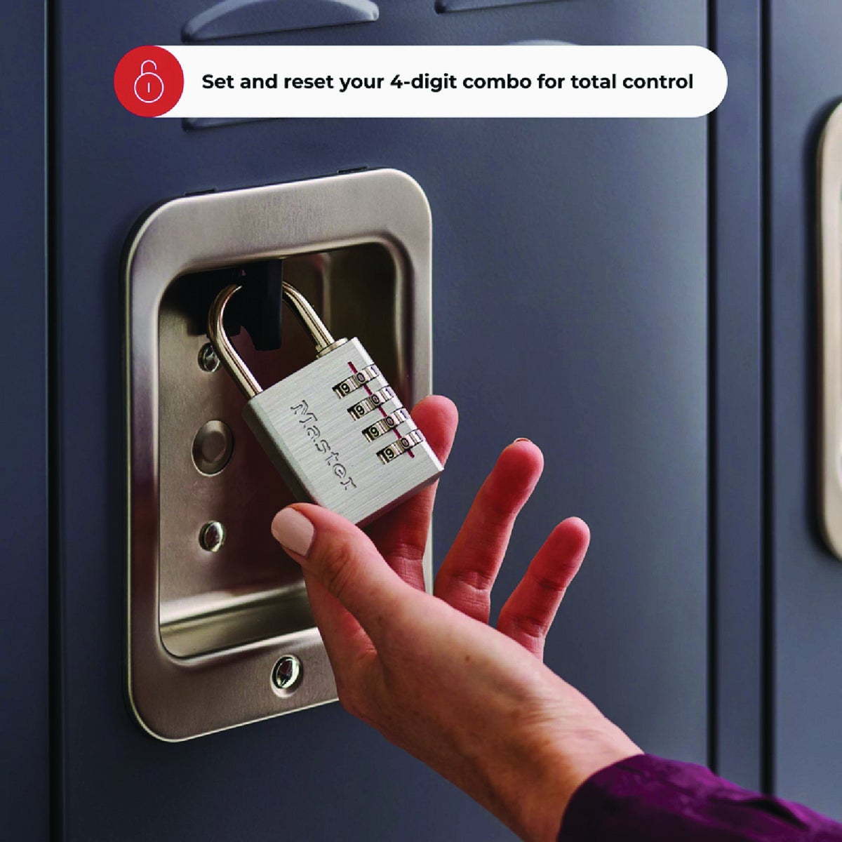 Master Lock 1-9/16 In. Metal Combination Lock Image 2