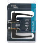 Steel Pro Matte Black Straight Privacy Door Lever Image 2