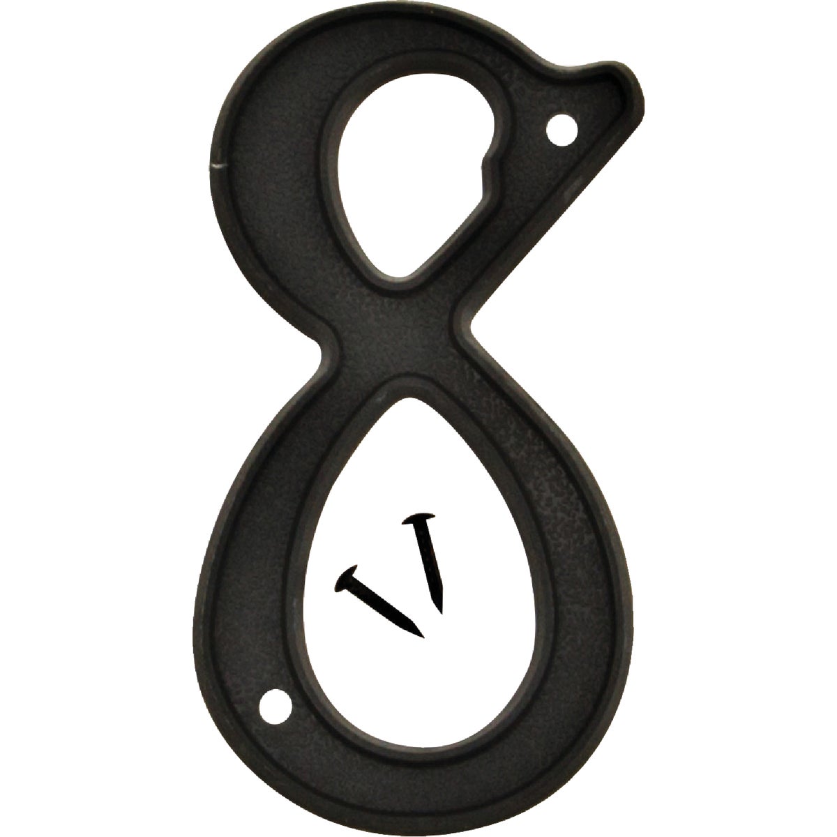 Hy-Ko 4 In. Black House Number Eight