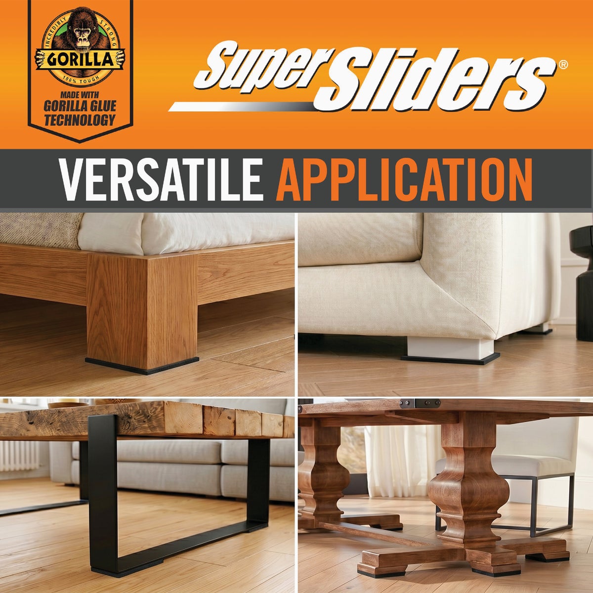 Super Sliders Gorilla Glue 4 1/2 In. x 6 In. Stay Put Blankets (2-Piece) Image 7