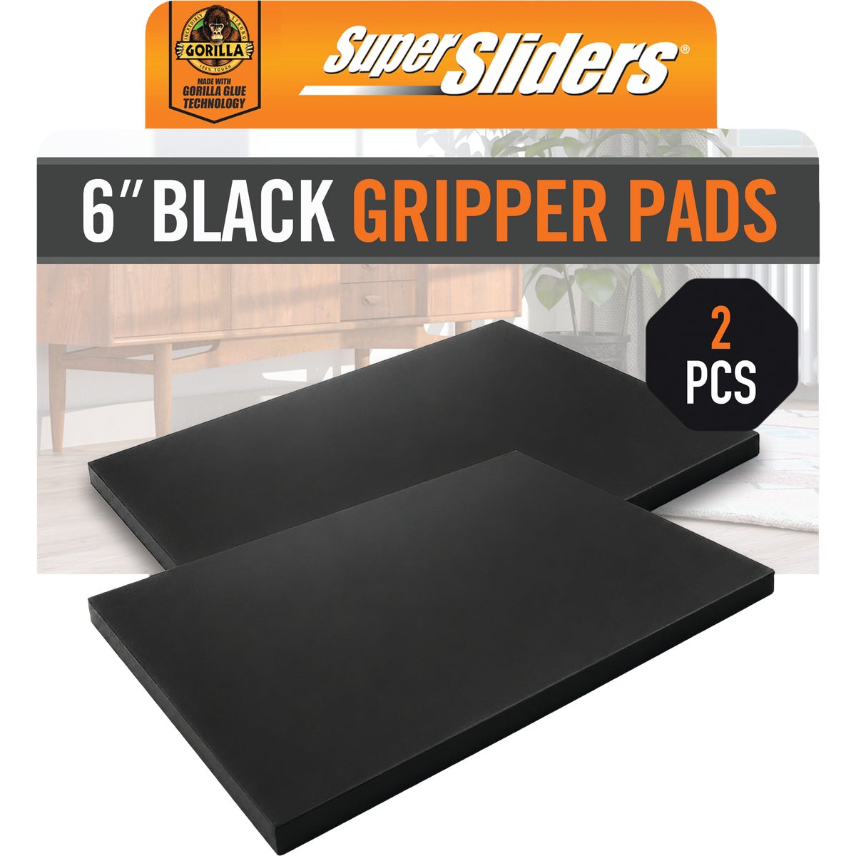 Super Sliders Gorilla Glue 4 1/2 In. x 6 In. Stay Put Blankets (2-Piece)