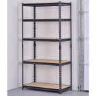 Muscle Rack 36 In. x 18 In. x 72 In. 5-Tier Black Shelving Unit Image 2